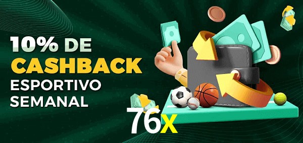 10% de bônus de cashback na 76x