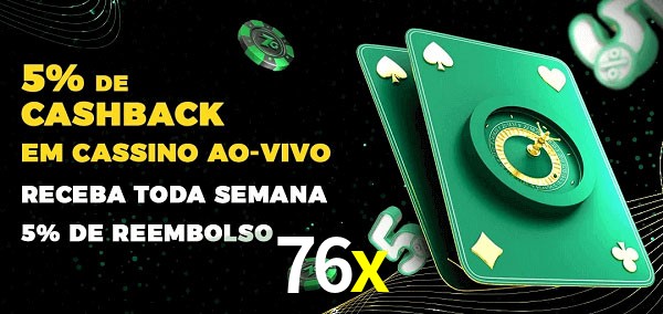 Promoções do cassino ao Vivo 76x